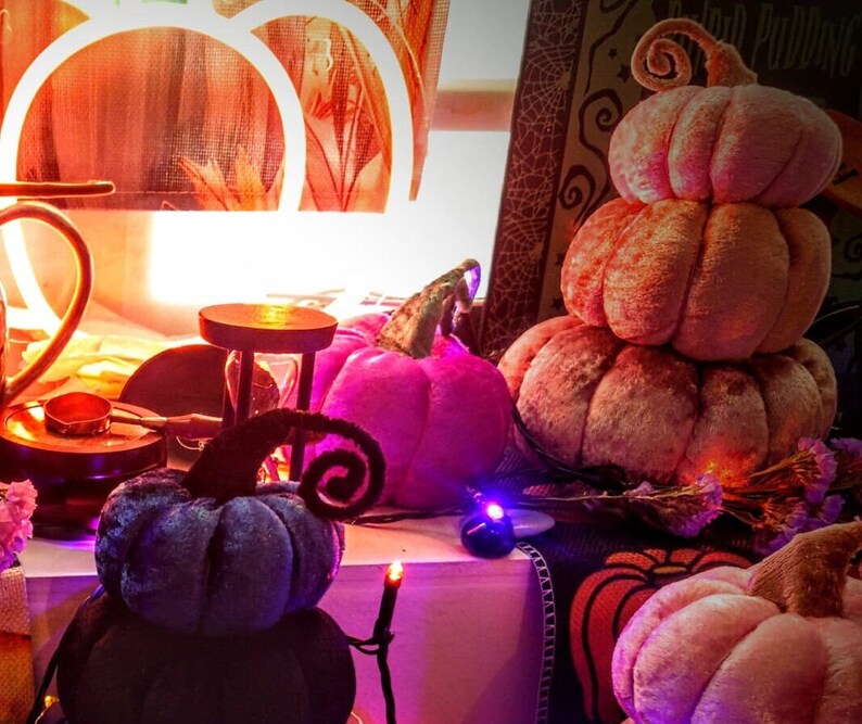 Pumpkin Fushia Pink & Emerald Green Crushed Velvet FREE UK DELIVERY