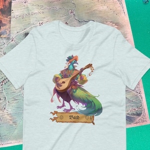 Peacock Bard D&D Character Class Class | T-shirt Donjons & Dragons  | t-shirt RPG | Cadeau MdD | Maître du Jeu | Cadeau du MDN | Éclaireur