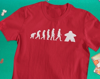 Board Gamer Evolution | Board Gamer Tee | Board Games T Shirt | Board Game Geek Gift | Boardgamer Present | Meeple Evolution | Tabletop