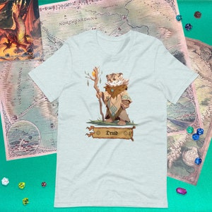 Nature&#39;s Keeper: The Timeless Druid DnD Character Class Shirt | Dungeons & Dragons T-shirt  | RPG tee | DnD Gift | Game Master | DnD Present