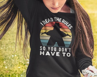 I Read the Rules, so you don’t have to Sweatshirt | Board Gamer Sweater | Board Games T Shirt | Board Game Geek Gift | Boardgamer Present