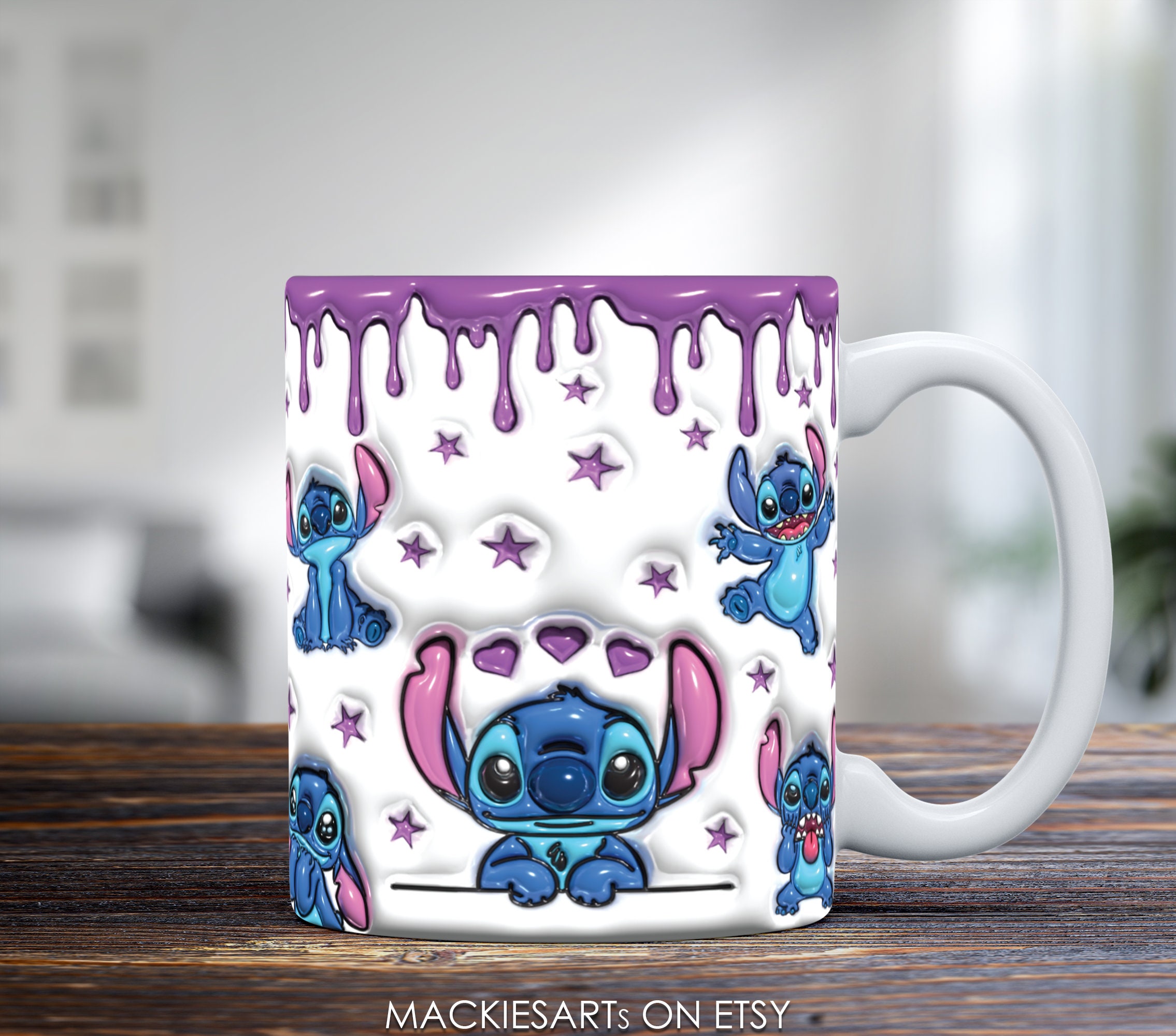 Stitch Crashes Disney Two-Tone Coffee Mug – Beauty and the Beast –  Customized