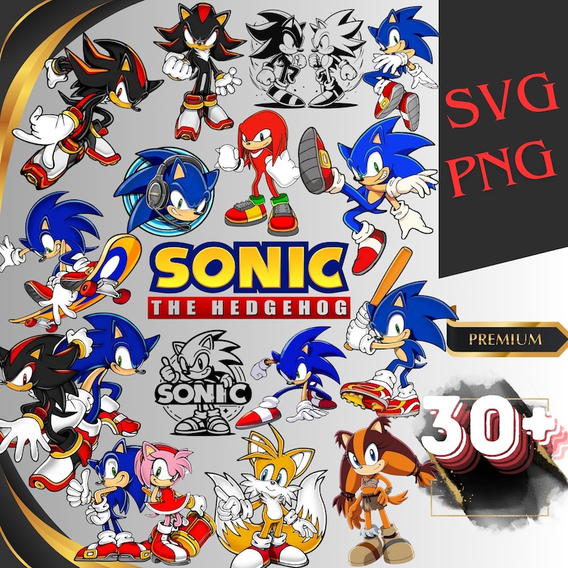 Sonic the Hedgehog Svg - Etsy