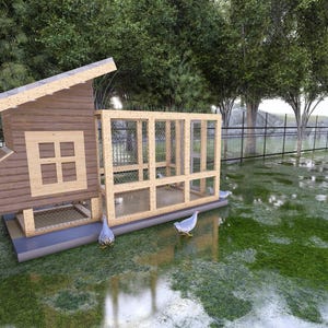 DIY 3x3 Chicken Coop Plans - Chicken Coop with Run Plans - Easy Chicken Coop Plans - PDF Download