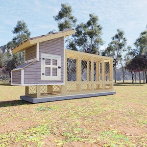 DIY Greenhouse Chicken Coop Combo Plans: 8x10 Run + 4x8 Coop (PDF Download)