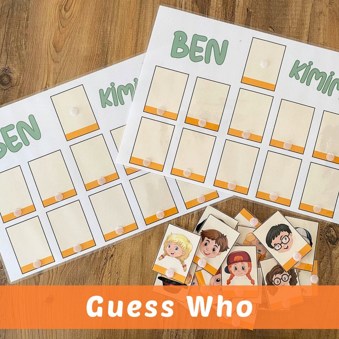 Guess Who Printable/guess Who Game/family Fun/party Games/print at Home ...