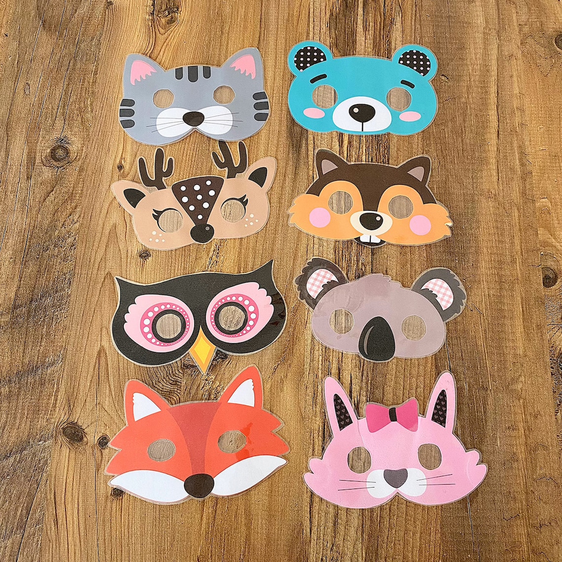 Animal Masks for Kids/ Animal Mask Printable/kids Party Masks/printable ...