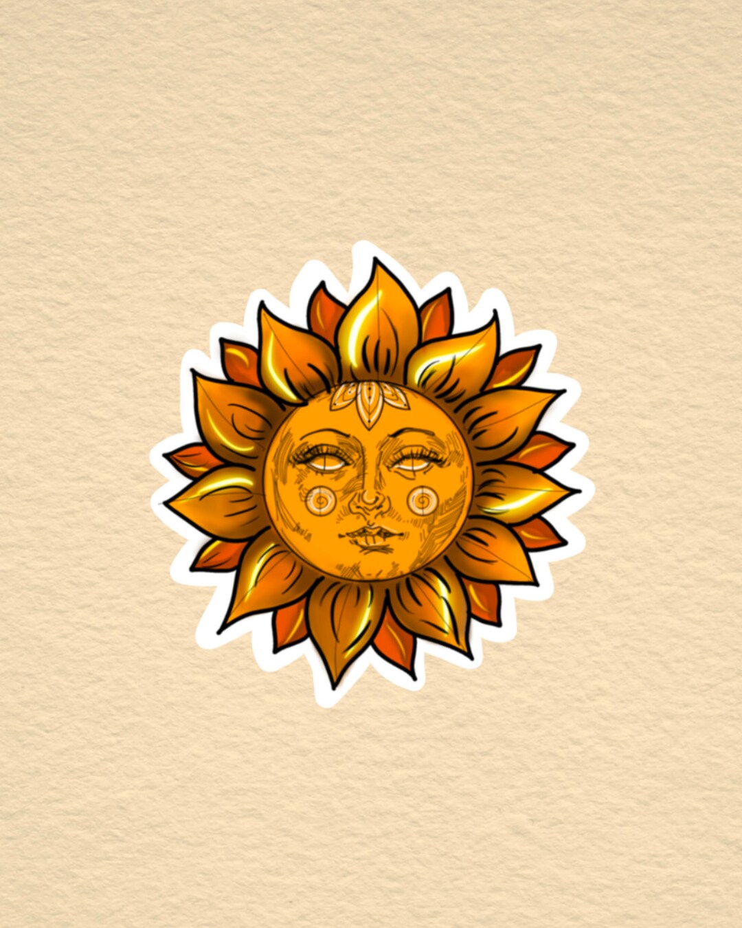 Printable Sun Sticker for Journaling Etsy