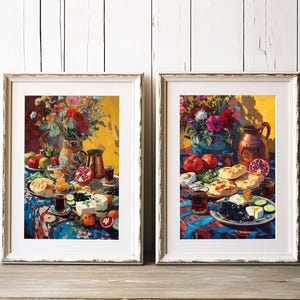 クルド人の朝食、クルディスタンの芸術、クルド人の装飾、村の絵画、伝統的な生活、クルド人、クルディスタン、クルド人