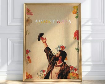 Ahmet Kaya Poster – Kurdish Singer Art Print, Kurdish Music Art, Oriental Wall Decor
