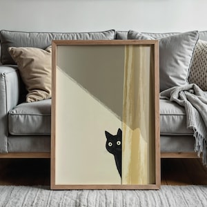 schwarze katze, schwarze katzen poster, schwarze katze drucke,  minimalistisch katze poste, katze poster, katze drucke, katzen bilder