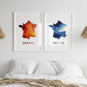 Mapas de Francia, mapa de Francia, mapas de Francia, pósteres de Francia, impresiones de Francia