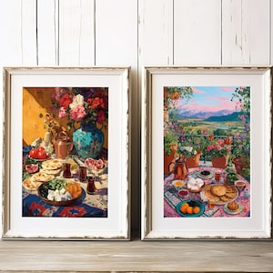 クルド人の朝食、クルディスタンの芸術、クルド人の装飾、村の絵画、伝統的な生活、クルド人、クルディスタン、クルド人