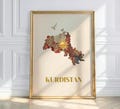 Kurdistan Poster – Kurdish Map, Traditional Art, Kurdish Culture, Wall Decor, Kurdish, Kurdistan, Kurdish product logo