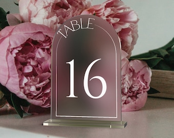 Frosted Acrylic Table Numbers, Table Numbers Wedding, Wedding Table Numbers Acrylic, Frosted Acrylic Table Numbers, Wedding Reception Decor