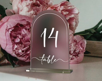 Frosted Acrylic Table Numbers, Table Numbers Wedding, Wedding Table Numbers Acrylic, Frosted Table Number, Wedding Table Decor, Guest Table