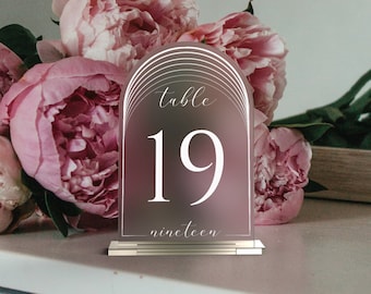 Modern Acrylic Table Numbers, Table Numbers Wedding, Wedding Table Numbers Acrylic, Frosted Acrylic Table Numbers, Wedding Reception Decor