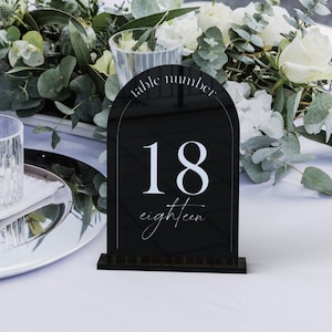 Black Acrylic Table Numbers, Table Numbers Wedding, Wedding Table Numbers Acrylic, Frosted Acrylic Table Numbers, Wedding Reception Decor