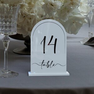 White Acrylic Table Numbers, Table Numbers Wedding, Wedding Table Numbers Acrylic, Frosted Acrylic Table Numbers, Wedding Reception Decor