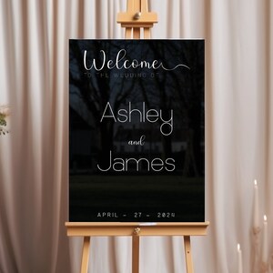 Cartello di benvenuto per matrimonio in acrilico, elegante decorazione per fidanzamento, di grandi dimensioni