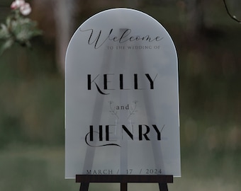 Signo de boda de bienvenida, bienvenida personalizada a nuestro signo de boda, signo de boda acrílico, decoración de la boda, signo de bienvenida de la boda moderna, decoración del arco