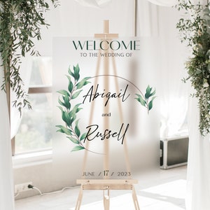 Wedding Entrance Sign, Frosted Acrylic, Acrylic Wedding Sign, Wedding Welcome Sign, Acrylic Wedding Sign, Personalized Wedding Sign