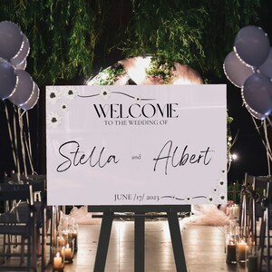Wedding Entrance Sign, White Acrylic Sign, Acrylic Wedding Sign, Wedding Welcome Sign, Acrylic Wedding Sign, Personalized Wedding Sign