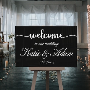 Wedding Entrance Sign, Welcome Wedding Sign, Wedding Decor, Personalized Welcome to our Wedding Sign, Custom Wedding Sign, Wedding Sign