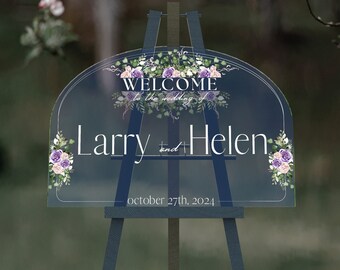 Signo de boda de bienvenida, bienvenida personalizada a nuestro signo de boda, signo de boda acrílico, decoración de la boda, signo de bienvenida de la boda moderna, decoración del arco