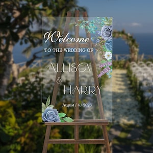 Welcome Wedding Sign, Personalized Welcome to our Wedding Sign, Acrylic Wedding Sign, Wedding Decor, Modern Wedding Sign, Entrance Sign