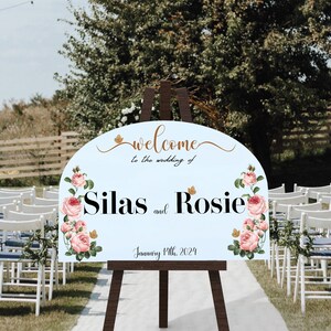 Welcome Wedding Sign, Personalized Welcome to our Wedding Sign, Acrylic Wedding Sign, Wedding Decor, Modern Wedding Welcome Sign, Arch Decor