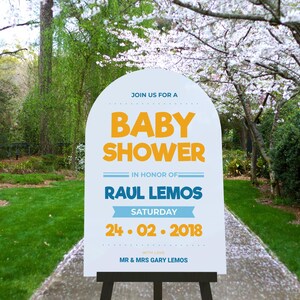 Gepersonaliseerde acryl babyshower welkomstbord