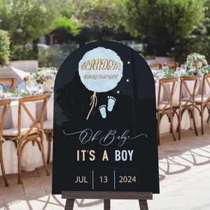 Personalized Acrylic Baby Shower Welcome Sign: Custom Gender Reveal Decor