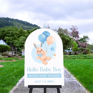 Custom Acrylic Baby Shower Welcome Sign: Gender Reveal Decor