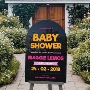 Custom Acrylic Baby Shower Welcome Sign: Gender Reveal Decor