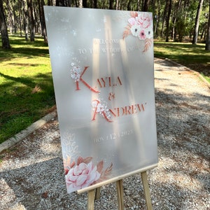 Custom Wedding Welcome Sign, Acrylic Wedding Welcome Sign, Welcome Sign for Wedding, Welcome to our Wedding Sign