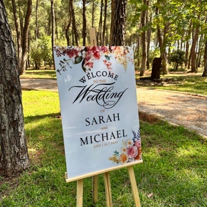 Vertical Acrylic Sign, Acrylic Wedding Welcome Sign, Custom Wedding Welcome Sign, Welcome Sign for Wedding, Welcome to our Wedding sign