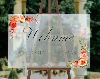Willkommen Hochzeitsschild, personalisiertes Willkommen zu unserem Hochzeitsschild, Acrylhochzeitsschild, Hochzeitsdekor, modernes Hochzeit Willkommensschild, Herbstdekor
