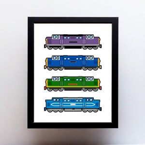 Deltic Print, Engine Print, Wall Art, Locomotive Print, Train Print, Railway Print, Engine Print, Railroad Print, Printable Art