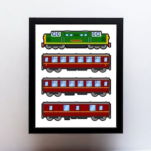 Railway Print, Engine Print, Wall Art, Locomotive Print, Train Print, Deltic Print, Engine Print, Railroad Print, Printable Art