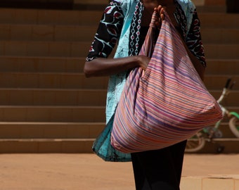 large shopping bag | beach bag | beach bag | shopper | handbag made of 100% cotton - handwoven, hand sewn.