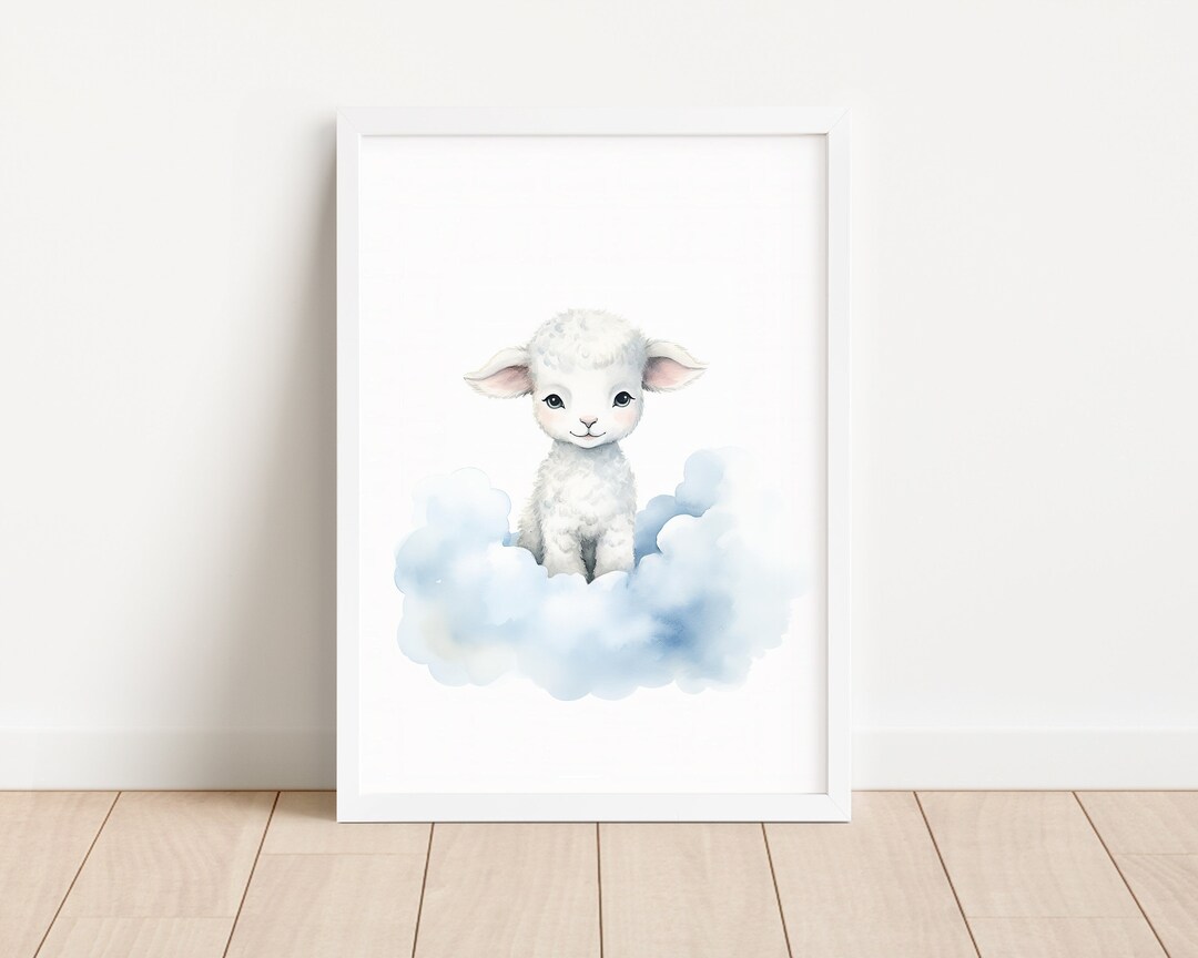 Lamb Nursery Wall Decor Nursery Decor Lamb Nursery Prints Etsy