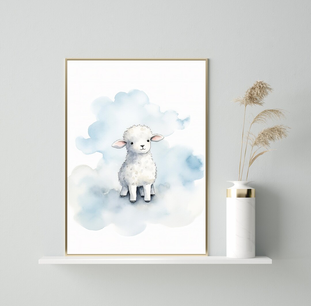 Lamb Nursery Wall Decor Nursery Decor Lamb Nursery Prints Etsy