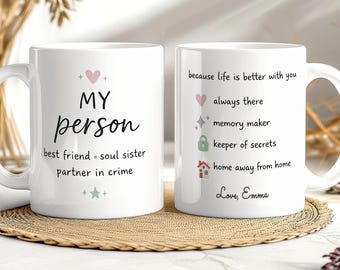 My Person Mug, Bestie Gift for Soul Sister or Friend