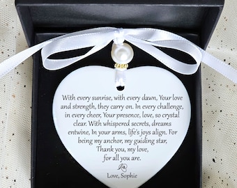 Personalized Ceramic Heart Keepsake: Sentiment Gift with Optional Gift Box