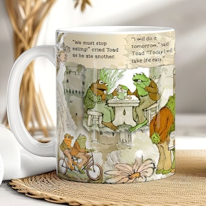 Frog and Toad Mug, Quotes Mug, Book Lover Mug, Gift For Teacher, Friend, Arnold Lobel Quotes Mug, Frog and Toad Collage Mug