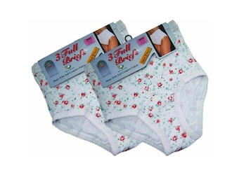 Ladies 3 Pack Full Mama Cotton Briefs Pants, Women Lingerie Knickers Underwear