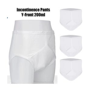 Fralda para incontinência masculina lavável - modelo Y-Front - com absorvente integrado