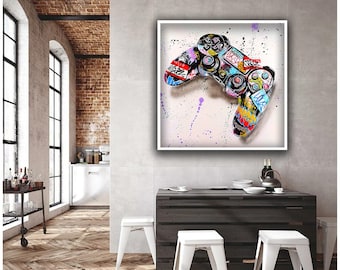 Banksy, Graffiti, Street ArtBoy gangster green. Pop Art, Art Decor images. price in UAE | Amazon UAE