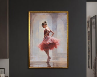 Canvas Ballerina, poster dans, met verschillende lijstopties voor thuis en op kantoor Moderne decorideeën